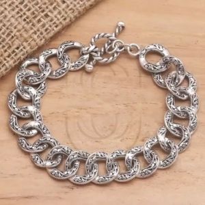 Artisan Crafted Sterling Silver Link Bracelet