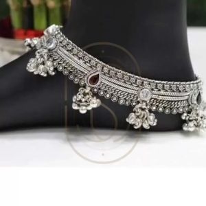 Heavy Silver Bridal Anklet
