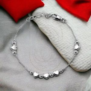 Sterling Silver Heart Bracelet