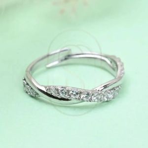 Twist Sterling Silver Adjustable Ring