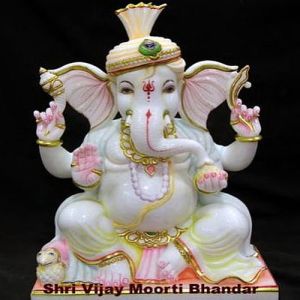 White Marble Ganesha Statue