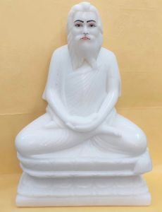 White Marble Jain Shanti Suri Maharaj Statue