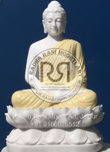 Marble White Gautam Buddha Statue