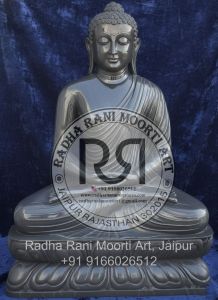 Black Marble Gautam Buddha Statue