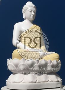Marble White Gautam Buddha Statue