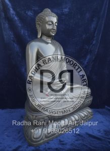Black Marble Gautam Buddha Statue