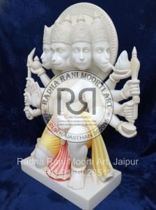 Makrana Marble Panchmukhi Hanuman Ji Moorti