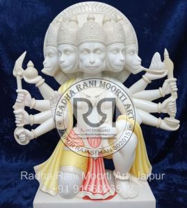 Makrana Marble Panchmukhi Hanuman Ji Moorti