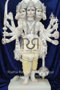 Marble Panchmukhi Hanuman Statue