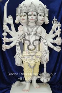 Marble Panchmukhi Hanuman Statue