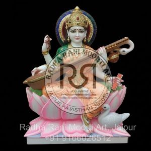 Marble Saraswati Mata Statue