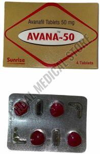 Avana 50mg Avanafil Tablet