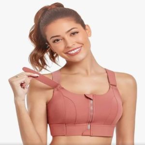 Front Zip Longline Sports Bra