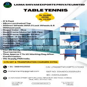Foldable Table Tennis Table