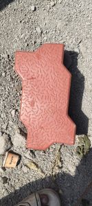 Red Concrete Zig Zag Paver Block