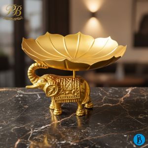 Elephant Statue with Bowl