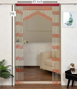 PVC Red Beads Crystal Door Curtain