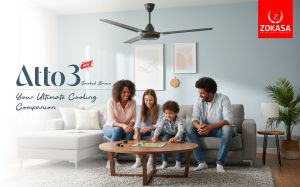 Zokasa Atto 3 with 24 Months Warranty Anti Dust 1200 Mm Ceiling Fan