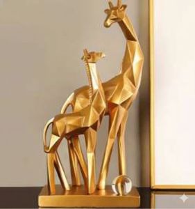 Golden Giraffe Sculpture