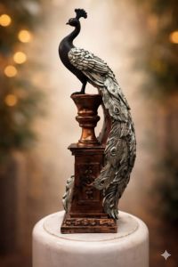 Marble Peacock Sculpture