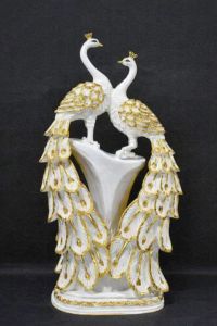 Peacock Statue, Luxury White