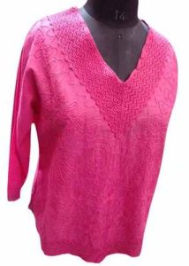 Pink Women Cotton Kurti