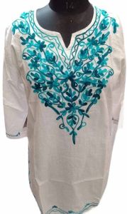 Women Long Embroidery Cotton Kurti