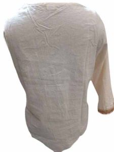 White Daily Wear Cotton Kurti