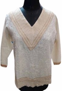 White Daily Wear Cotton Kurti