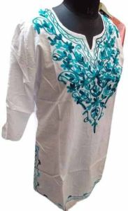 Women Long Embroidery Cotton Kurti