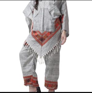 Woolen Himachli Design Poncha Pant Set