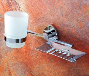 Zudio Brass Soap Dish With Tumble Holder