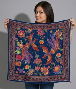 Poly Silk Scarf with Cotton Napkin