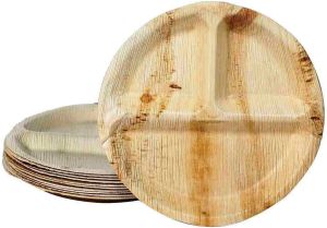 3 CP Areca Leaf Round Plate