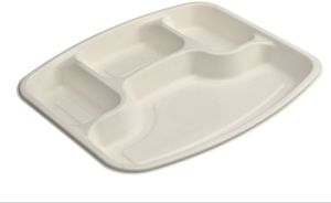 4 CP Rectangle Sugarcane Bagasse Plate