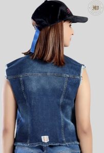 Ladies Half Sleeve Denim Jacket
