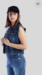 Ladies Half Sleeve Denim Jacket