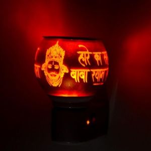 Devotional Hindi Quote Ceramic Plug Night Lamp