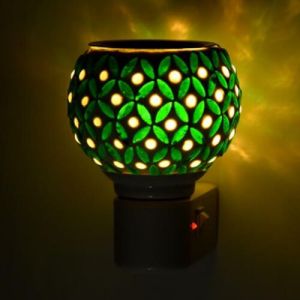 Mono Petal Cutwork Ceramic Plug Night Lamp