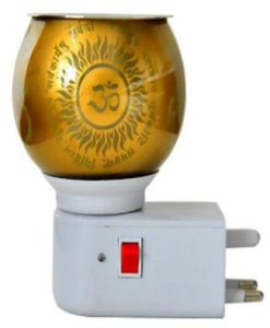 Golden Spiritual Om Plug Lamp