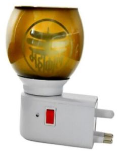 Golden Mahakal Design Plug-In Night Lamp