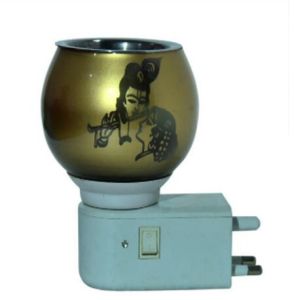 Golden Krishna Flute Ceramic Plug Night Lamp