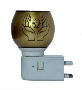 Golden Dua Hands Ceramic Plug Night Lamp