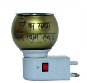 Devotional Hindi Quote Ceramic Plug Night Lamp