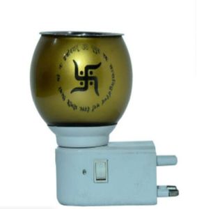 Sacred Swastik Symbol Ceramic Plug Night Lamp