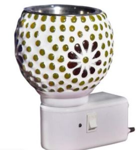 Polka Daisy Mosaic Ceramic Plug Night Lamp
