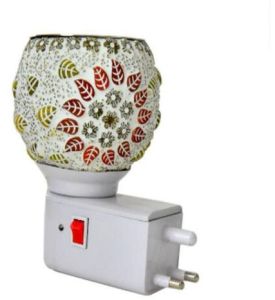 Autumn Leaf Ring Mosaic Ceramic Plug Night Lamp