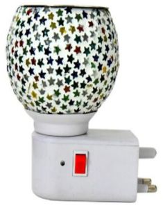 Starry Sky Mosaic Ceramic Plug Night Lamp