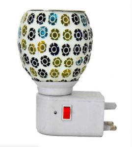 Geometric Dot Wheel Ceramic Plug Night Lamp