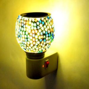 Starry Sky Mosaic Ceramic Plug Night Lamp
